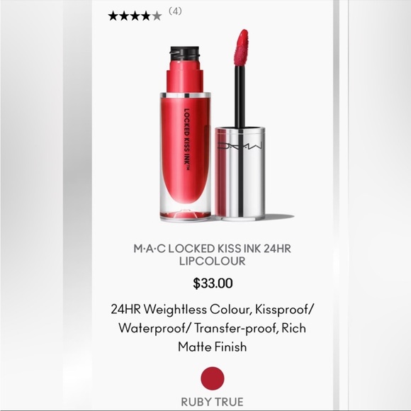 MAC Cosmetics Locked Kiss Ink RUBY TRUE 88 💄NEW BNIB Limited Edition - Picture 4 of 16